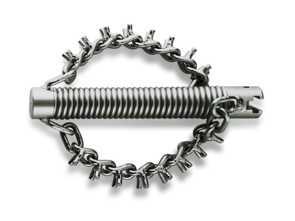 Цепная насадка с шипами без кольца с муфтой 22 мм / диаметр насадки 50 мм / с 2 цепями