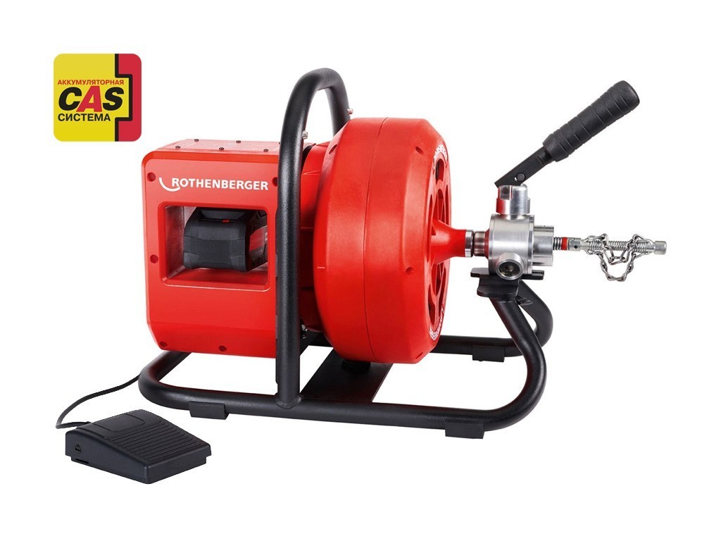 Аккумуляторная машина для прочистки труб модели RODRUM VarioClean с набором инструмента