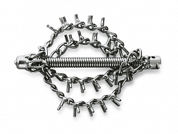 Цепная насадка с шипами без кольца с муфтой 16 мм / диаметр насадки 40 мм / с 4 цепями