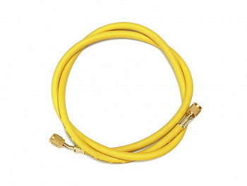 Желтый шланг серии “Плюс” с шаровым краном для хладагента R410А
